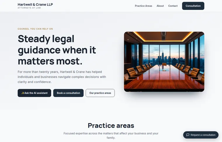 Hartwell & Crane LLP site preview