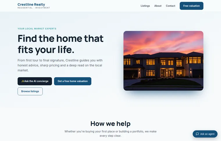 Crestline Realty site preview