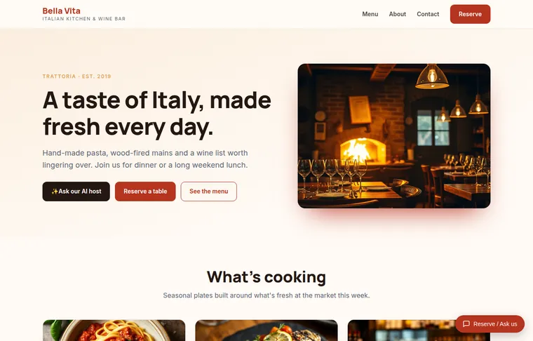 Bella Vita site preview